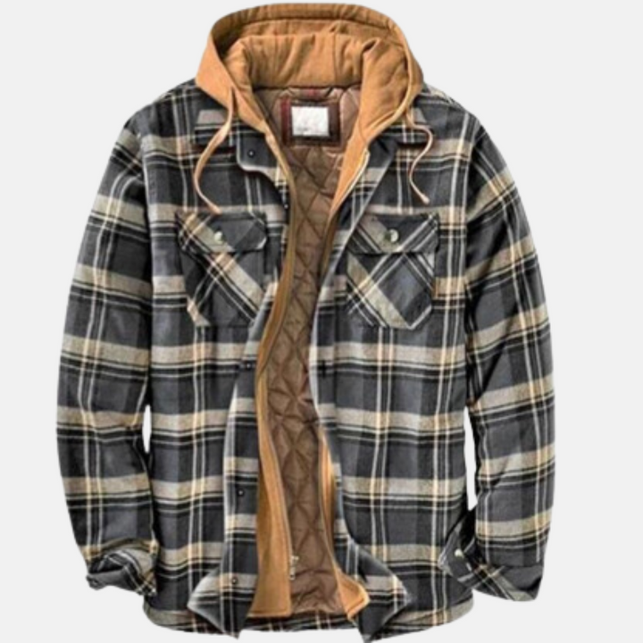 Rhett | Robuuste Geruite Hoodie Jas