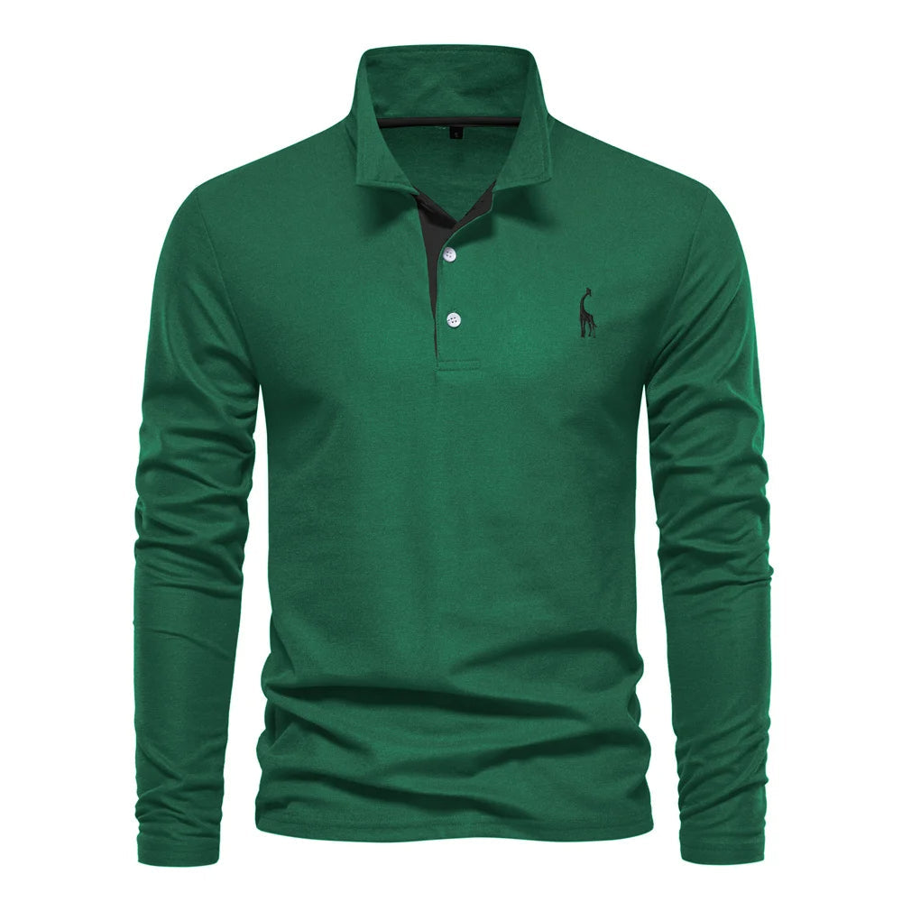 Aaron | Heren Klassiek Knoop Hals Polo Shirt