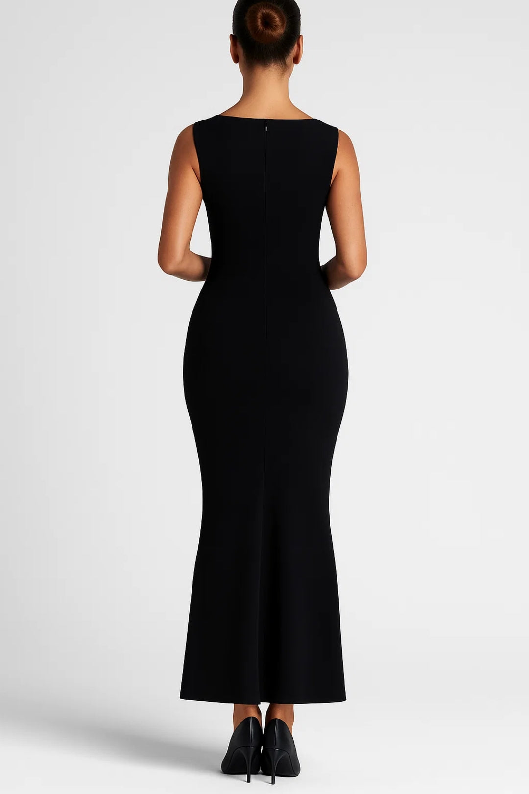 Zwarte Elegante Bodycon Maxi Jurk