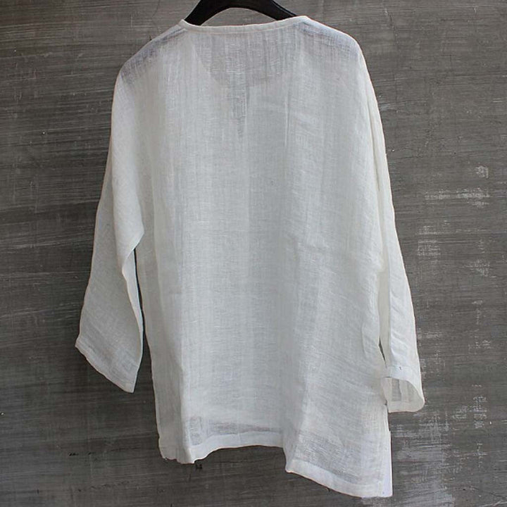 Linnen dames blouse met relaxte pasvorm – Camille