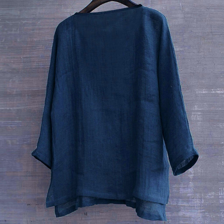 Linnen dames blouse met relaxte pasvorm – Camille