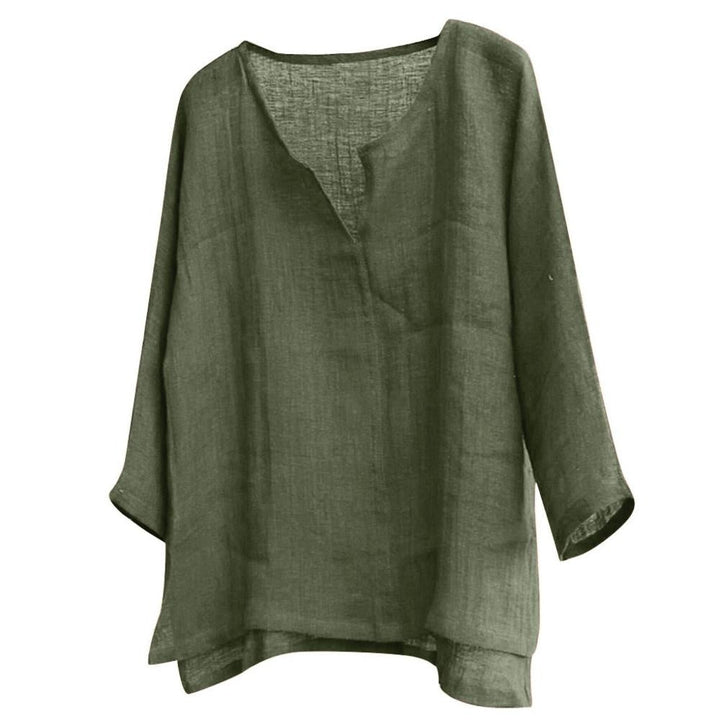 Linnen dames blouse met relaxte pasvorm – Camille