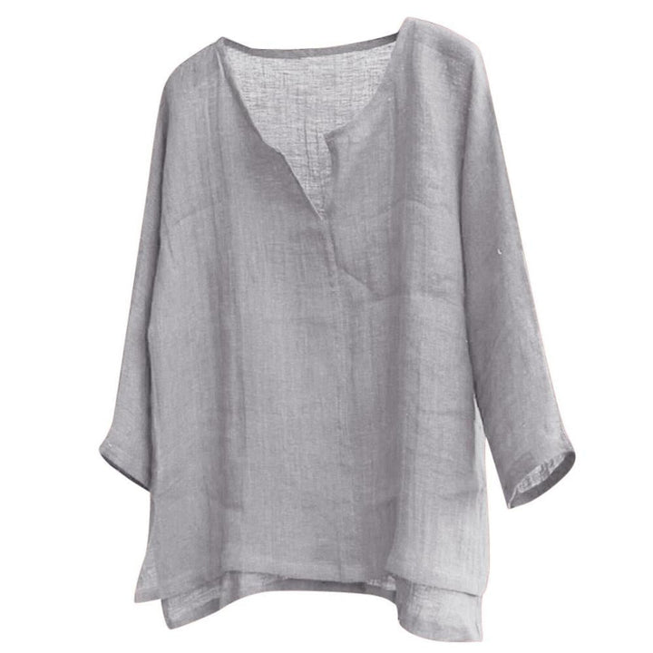 Linnen dames blouse met relaxte pasvorm – Camille