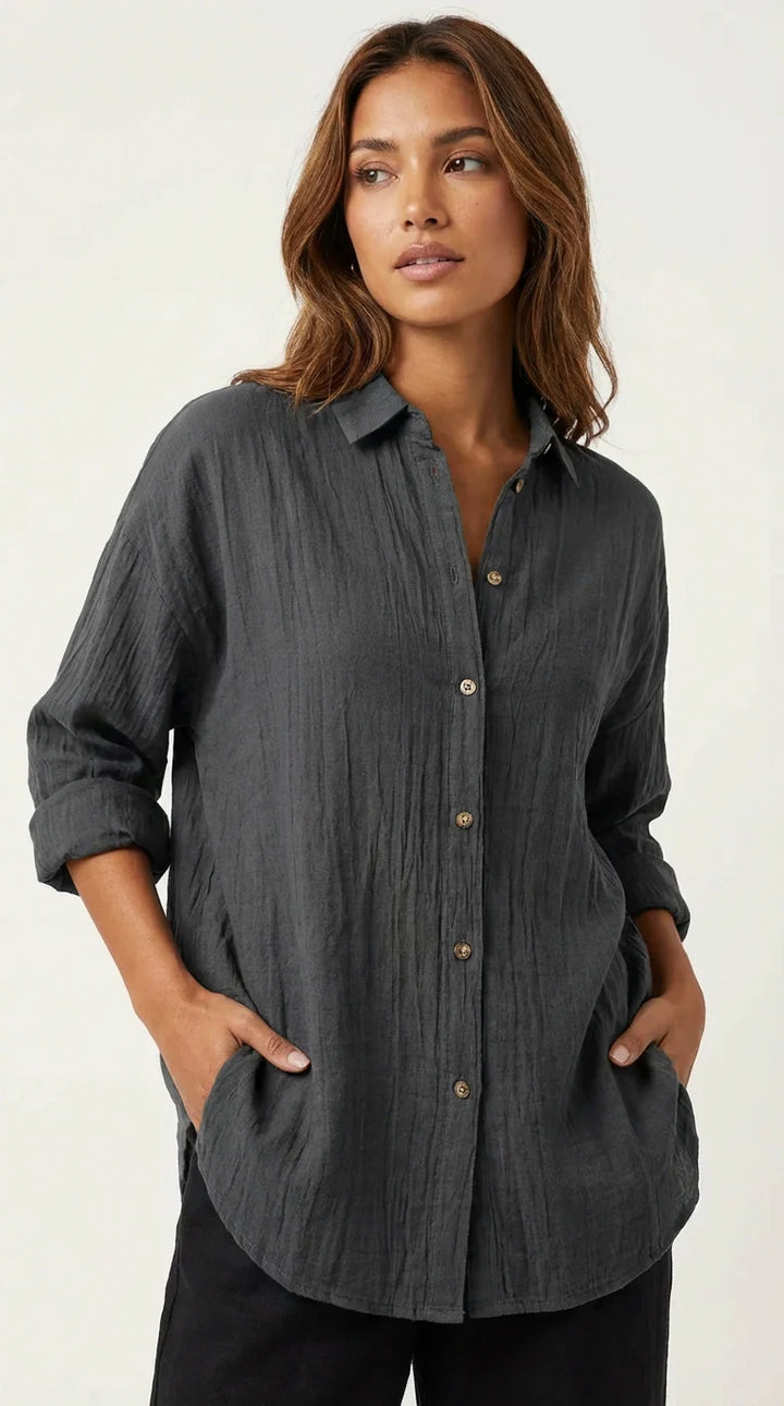 Luchtige dames blouse met knopen – Élise