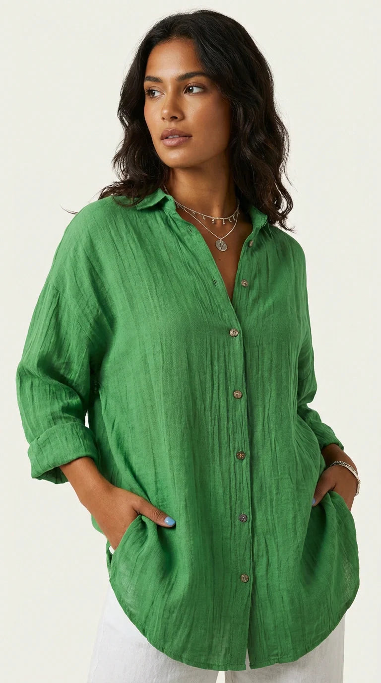 Luchtige dames blouse met knopen – Élise