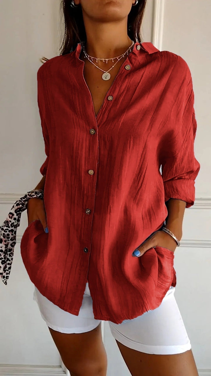 Luchtige dames blouse met knopen – Élise