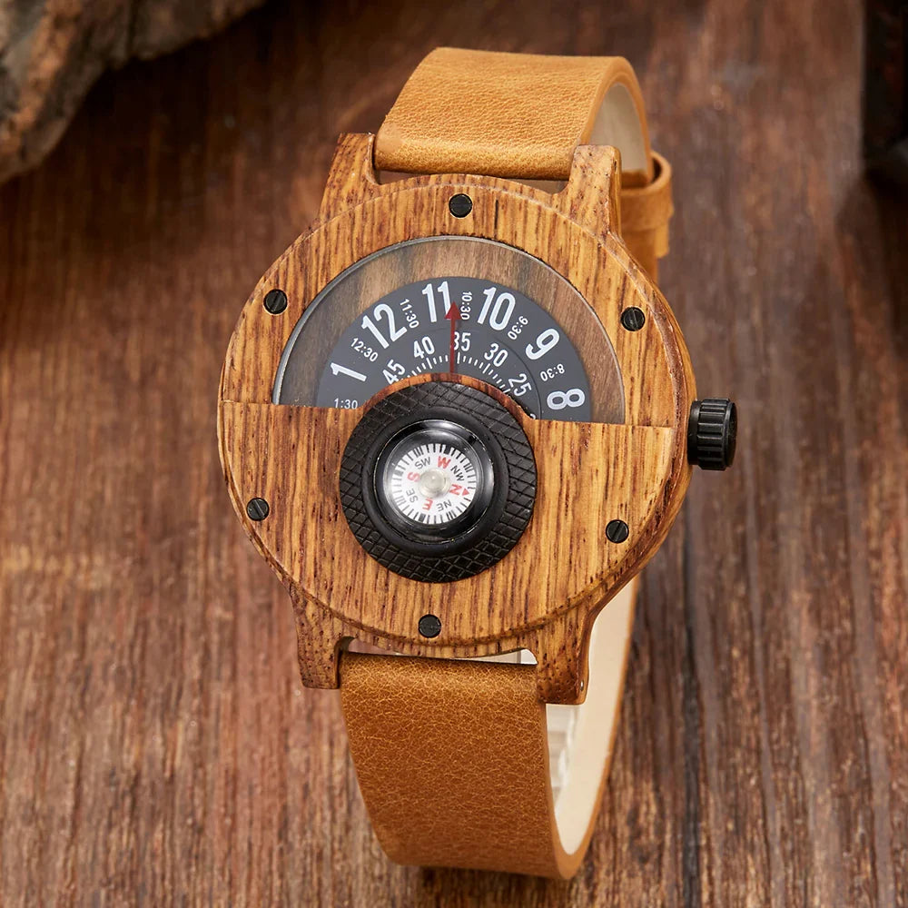 Boreale Walnoot Houten Horloge