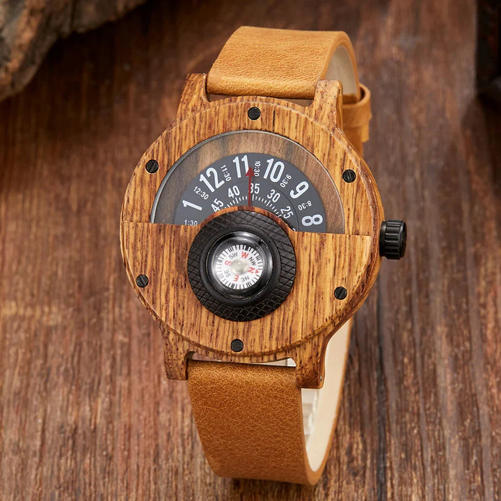 Boreale Walnoot Houten Horloge