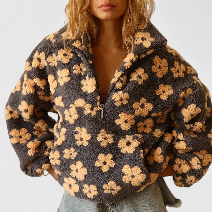 BONNIE – GEPRINTE SHERPA PULLOVER