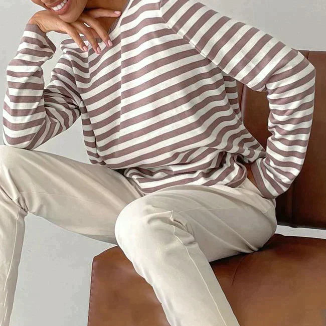Marina Gestreepte Katoenen Shirt