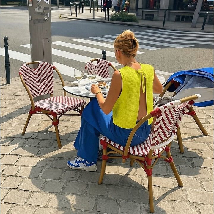 Marylou | Gebreide Zomertop met Open Rug voor Dames