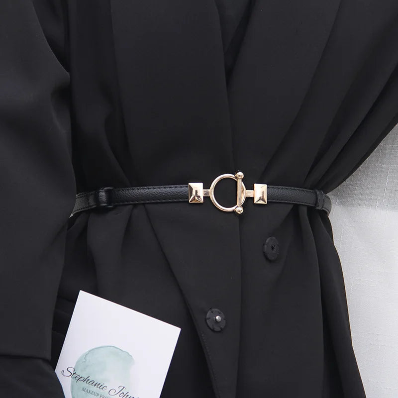 Milla | Leren Taille Riem met Verstelbare Gesp - Elegante Jurk Riem