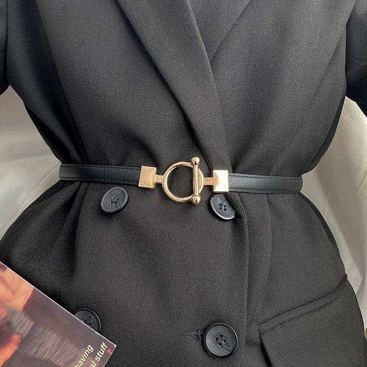 Milla | Leren Taille Riem met Verstelbare Gesp - Elegante Jurk Riem