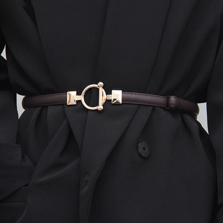 Milla | Leren Taille Riem met Verstelbare Gesp - Elegante Jurk Riem