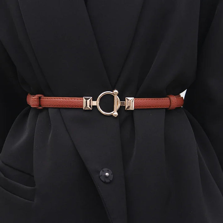 Milla | Leren Taille Riem met Verstelbare Gesp - Elegante Jurk Riem