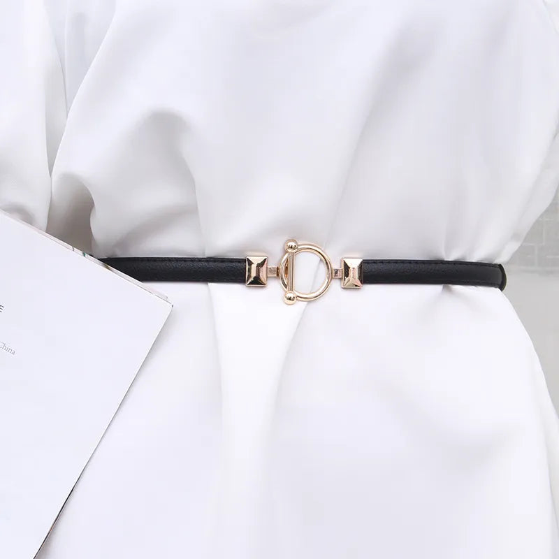 Milla | Leren Taille Riem met Verstelbare Gesp - Elegante Jurk Riem