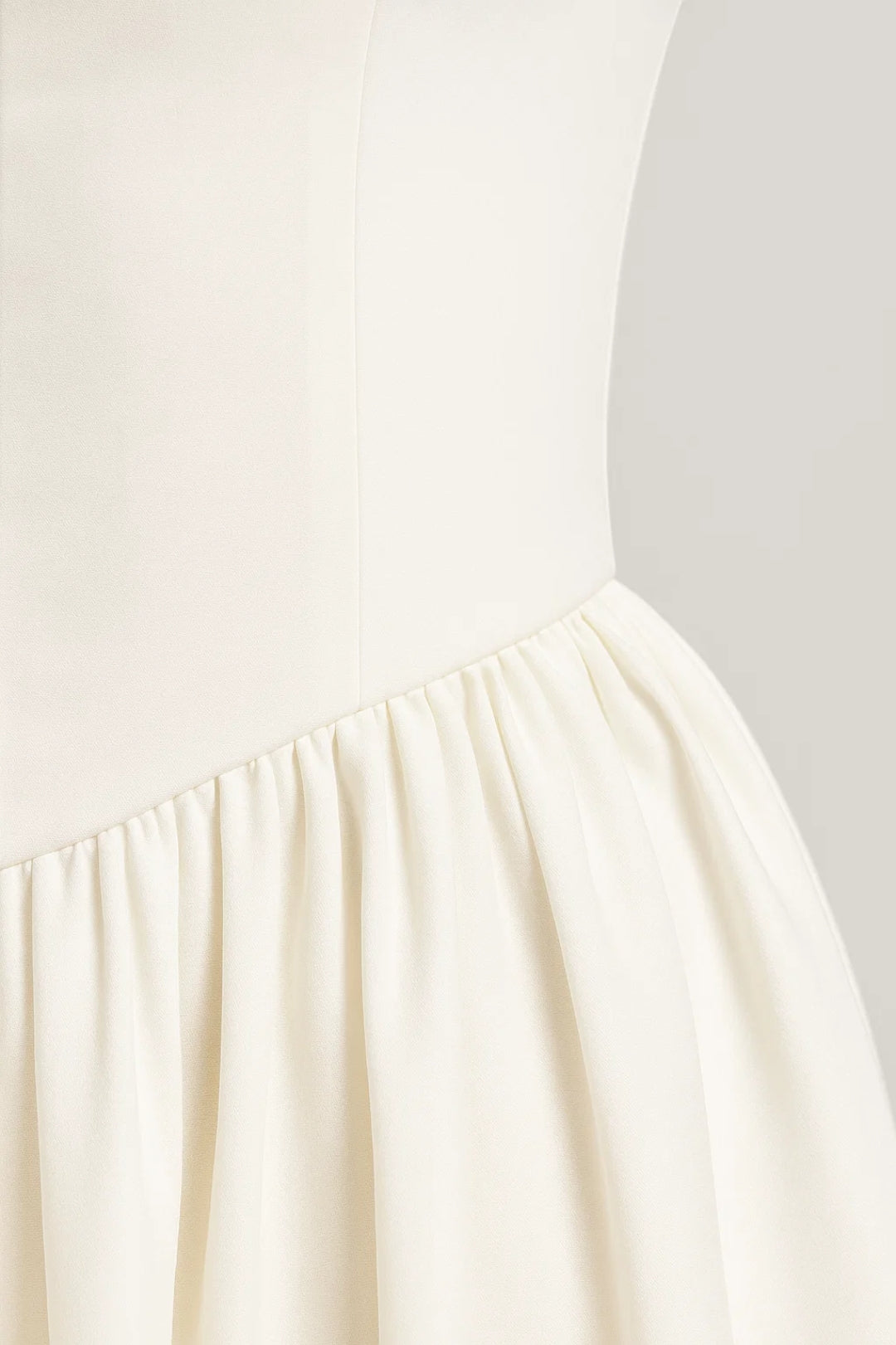 Witte Elegante Midi Jurk met Strikbandjes