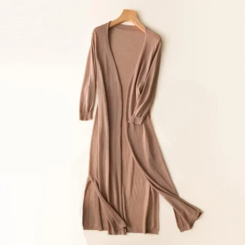 Grace | Dames Casual Lange Gebreide Cardigan