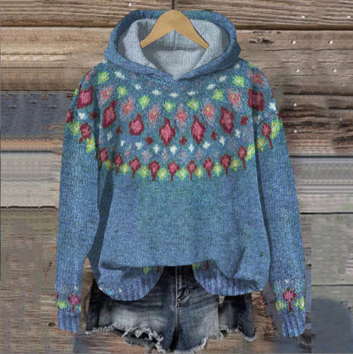 Karine Etnische Retro Hoodie