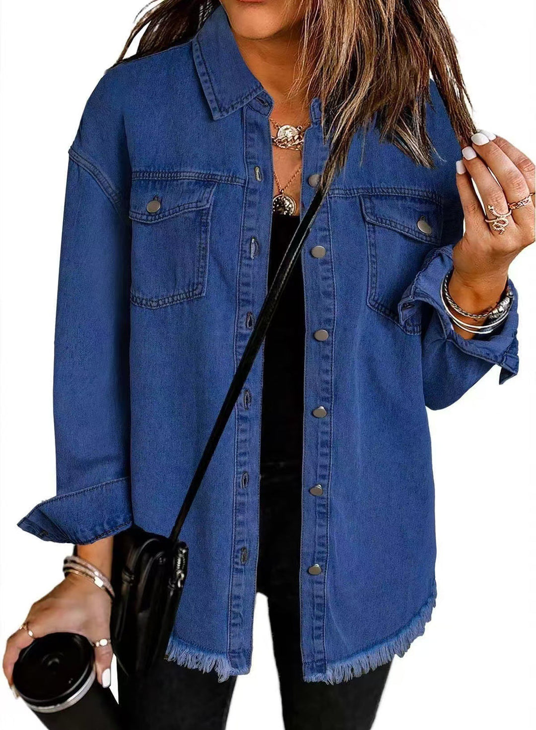 LANA – GERAFELDE HEM KNOP-SHIRT JACKET