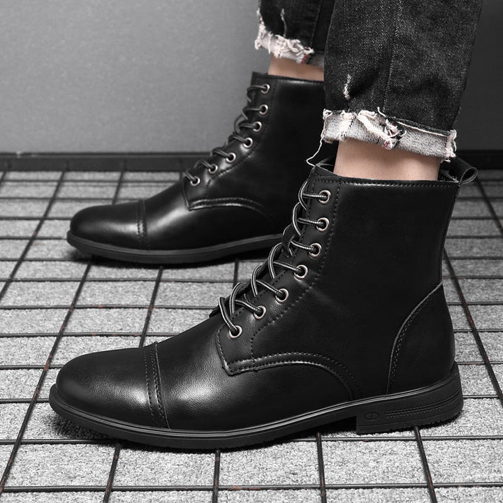 Hugo™ Klassieke Leren Herenboots met Vetersluiting