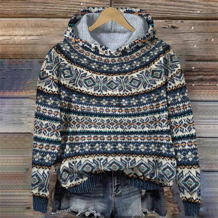 Karine Etnische Retro Hoodie