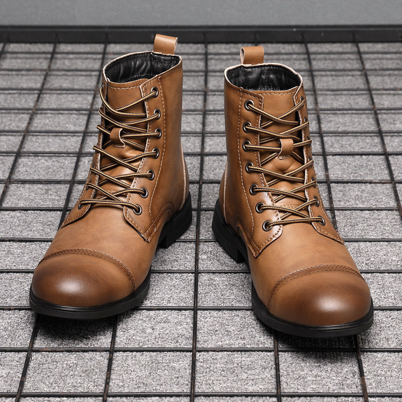 Hugo™ Klassieke Leren Herenboots met Vetersluiting