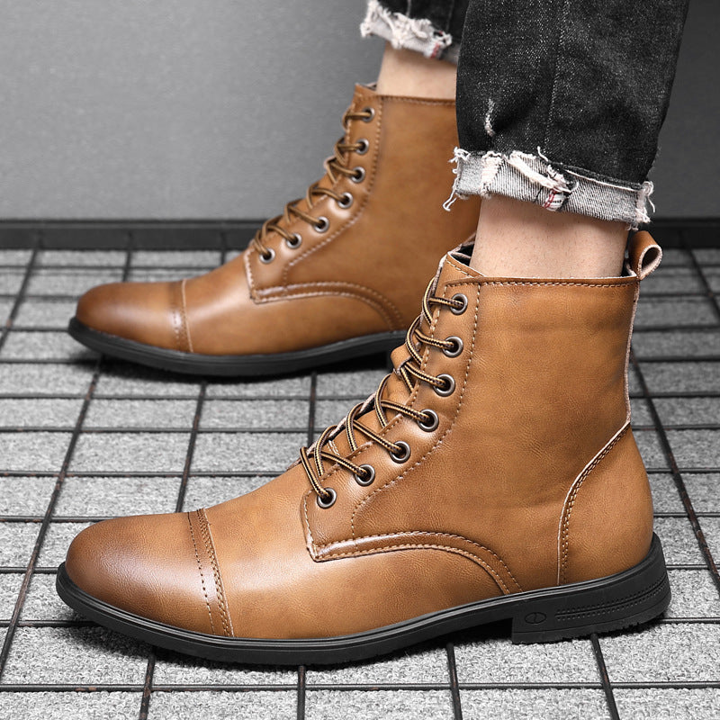 Hugo™ Klassieke Leren Herenboots met Vetersluiting