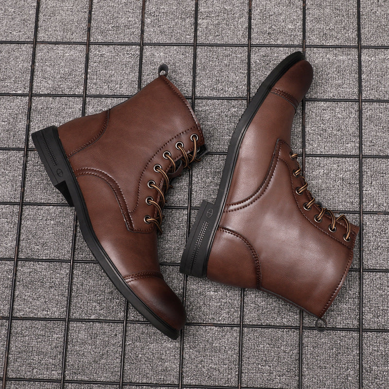 Hugo™ Klassieke Leren Herenboots met Vetersluiting