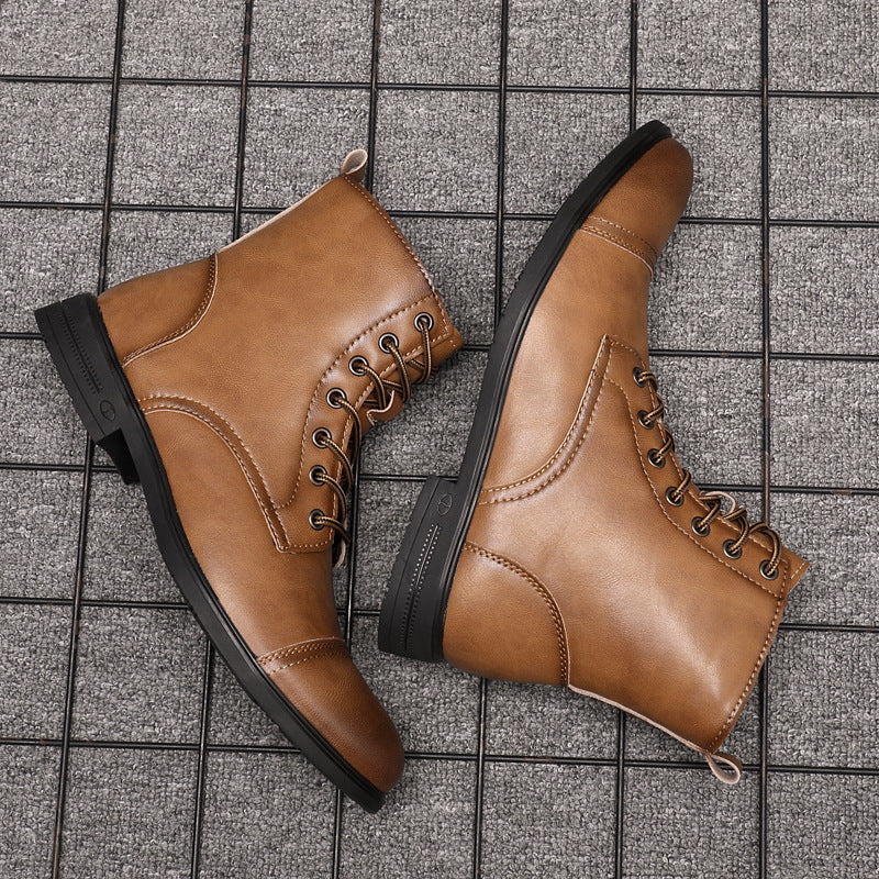 Hugo™ Klassieke Leren Herenboots met Vetersluiting