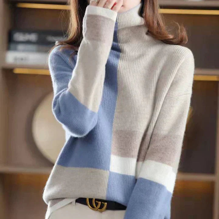 Colorblock Gebreide Trui voor Dames