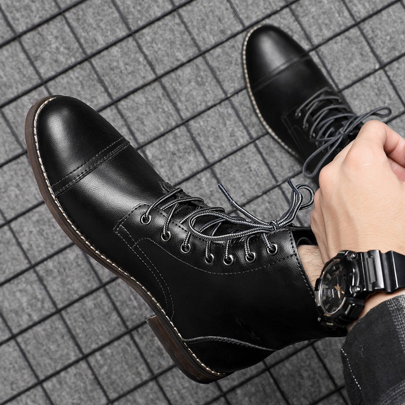 Hugo™ Klassieke Leren Herenboots met Vetersluiting