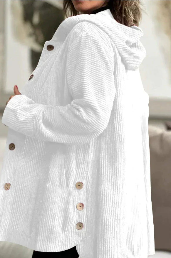 Cordia - Comfortabele Cord-Jack met Kap