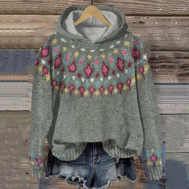 Karine Etnische Retro Hoodie