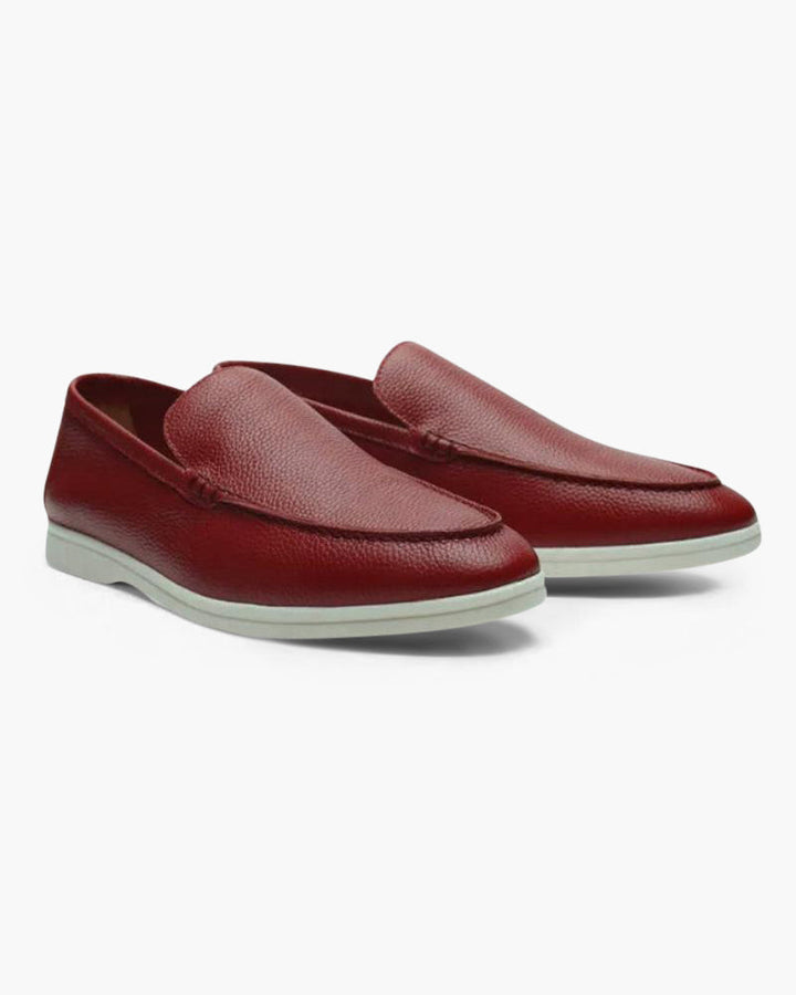 Logan | Vintage Old Money Heren Koeienhuid Leder Loafer