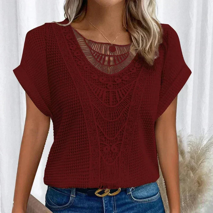 AURA - DELICAAT TEXTUUR BLOUSE