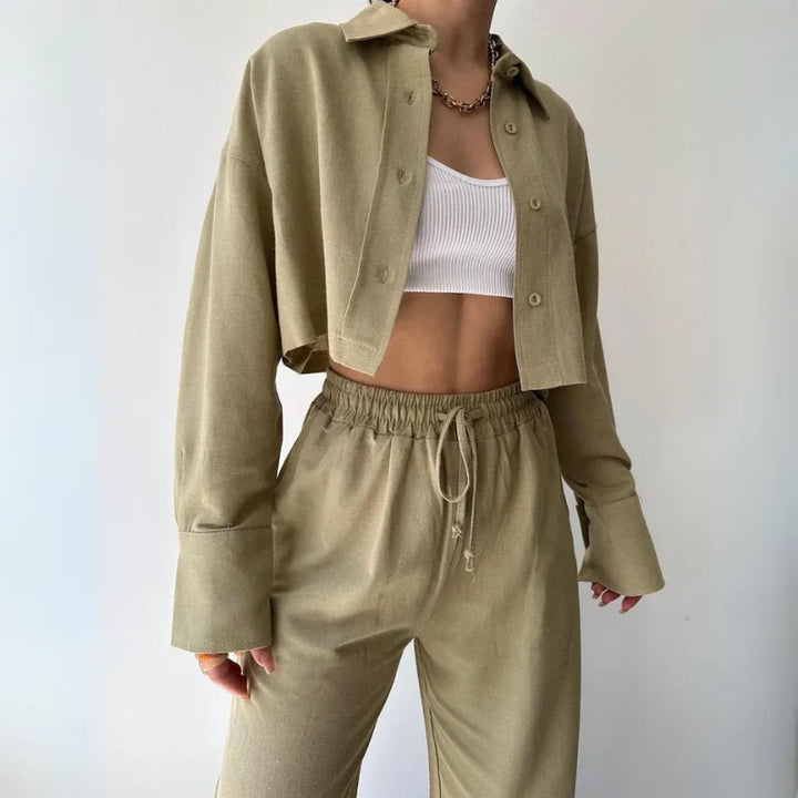 Eva Stein Luxe Cropped Sweater Set