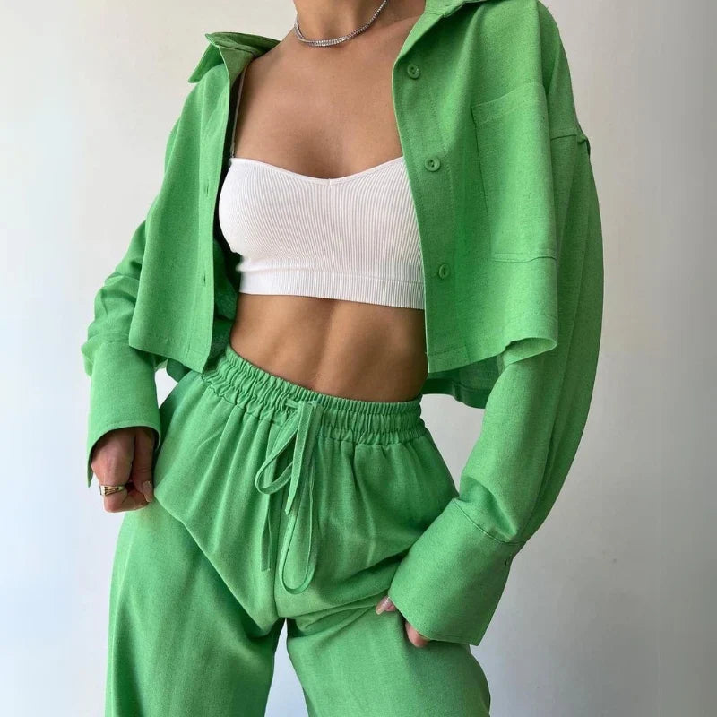 Eva Stein Luxe Cropped Sweater Set