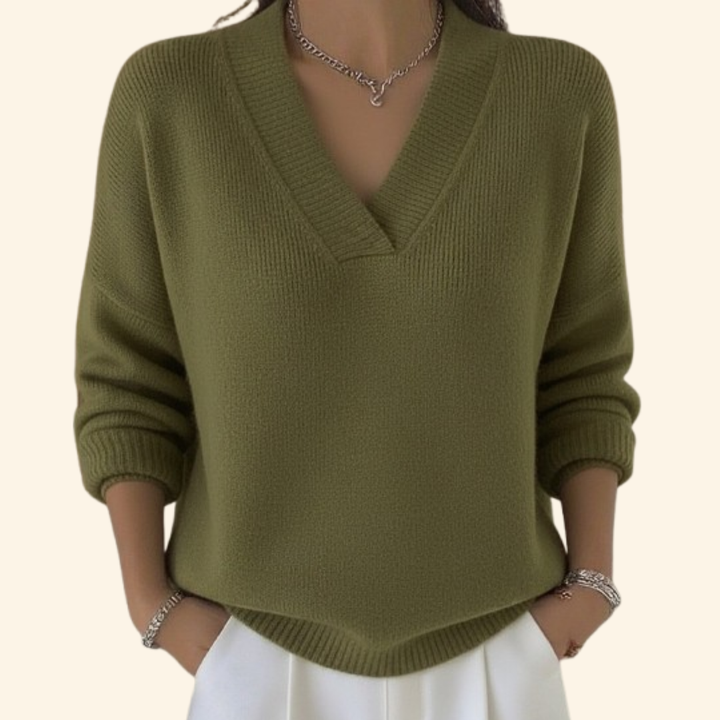 Jenna | Dames V-Hals Trui-Stijl Top