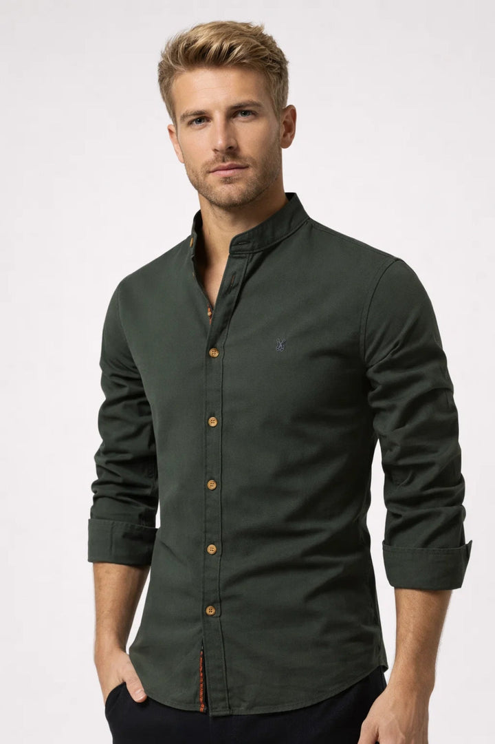 Casual Slim Fit Overhemd met Knopen voor Moderne Look