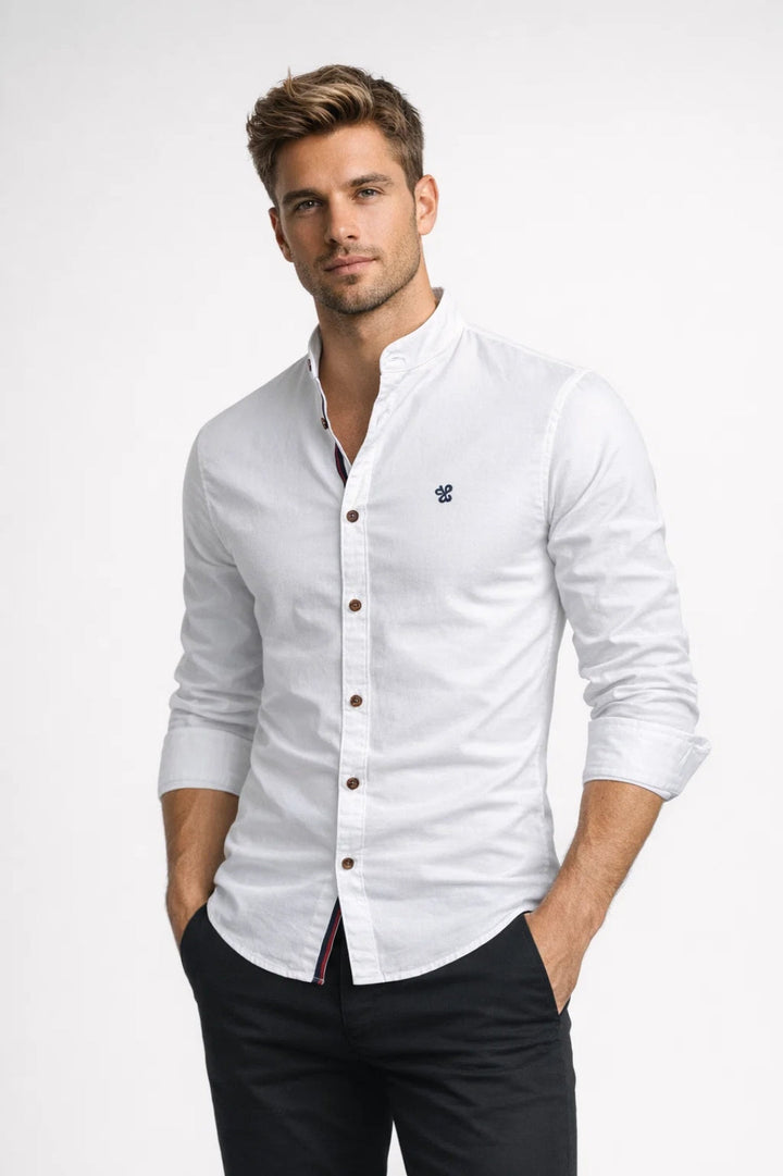 Casual Slim Fit Overhemd met Knopen voor Moderne Look