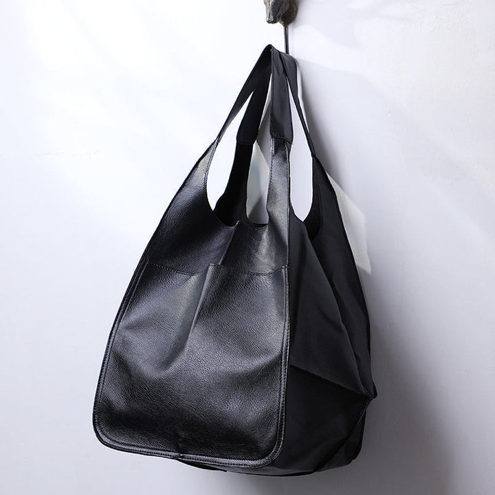 Oversized Leren Vintage Schoudertas