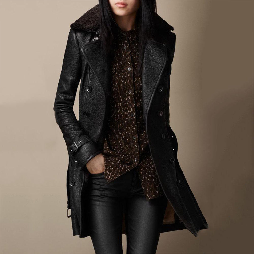 Pauline - Leren Trenchcoat