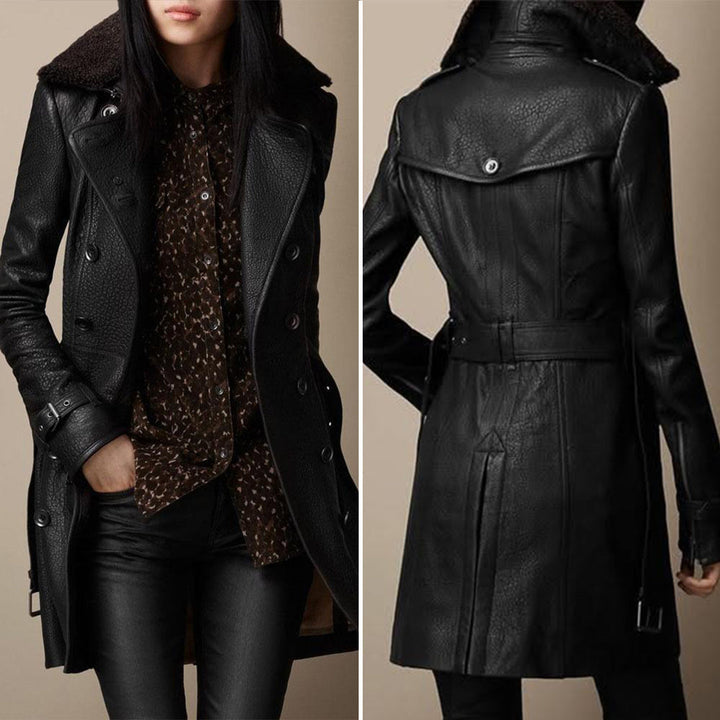 Pauline - Leren Trenchcoat
