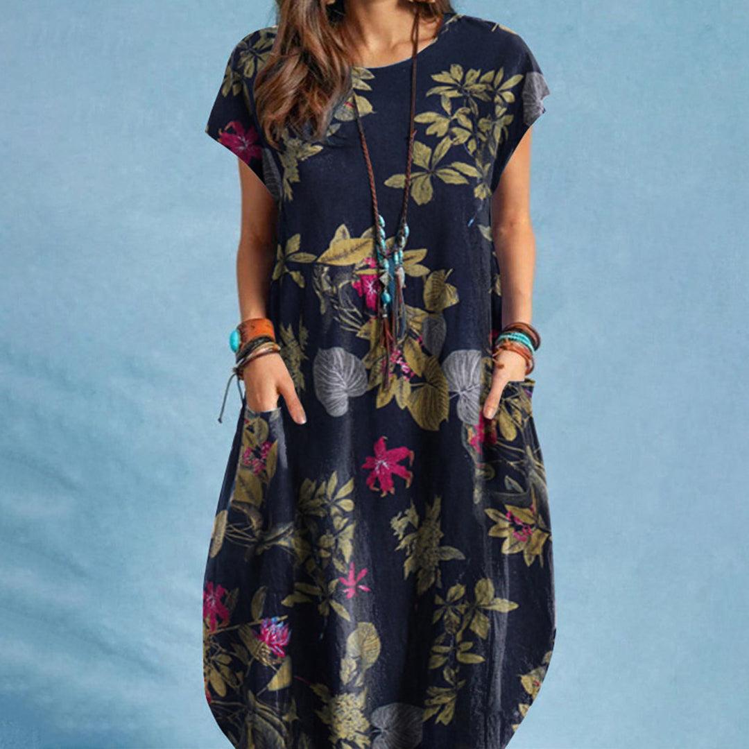 Bloemenjurk met Zakken voor Dames