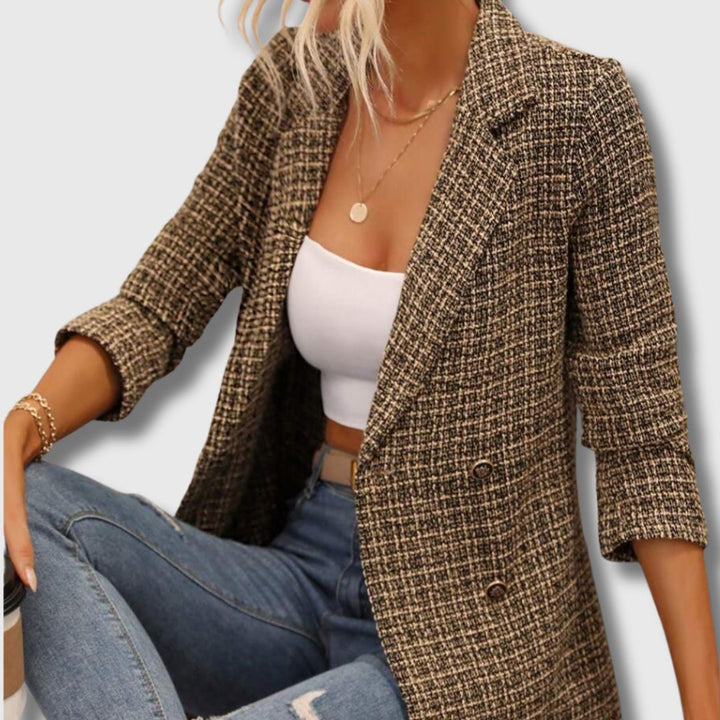Sabine - Dames Chic Tweed Blazer Beperkte Editie