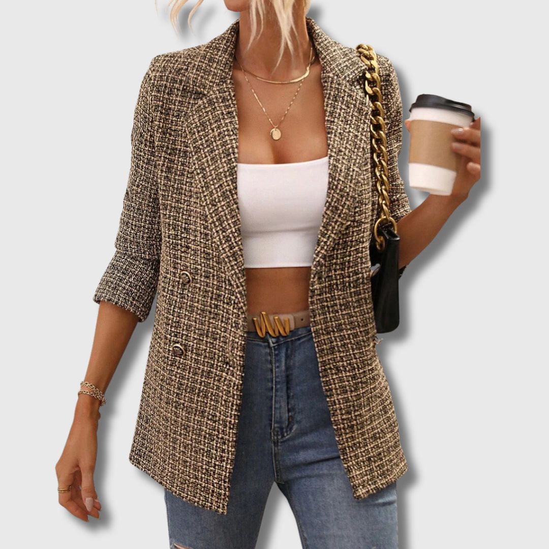 Sabine - Dames Chic Tweed Blazer Beperkte Editie