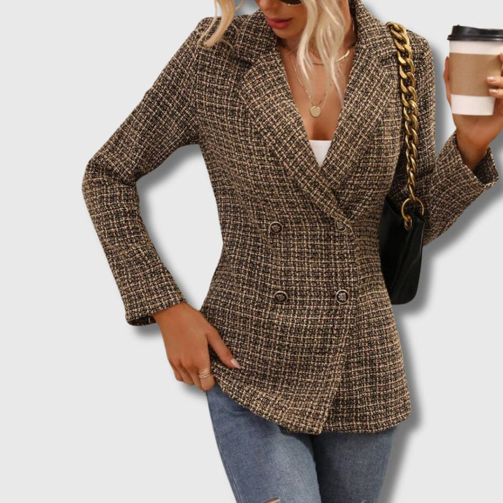Sabine - Dames Chic Tweed Blazer Beperkte Editie