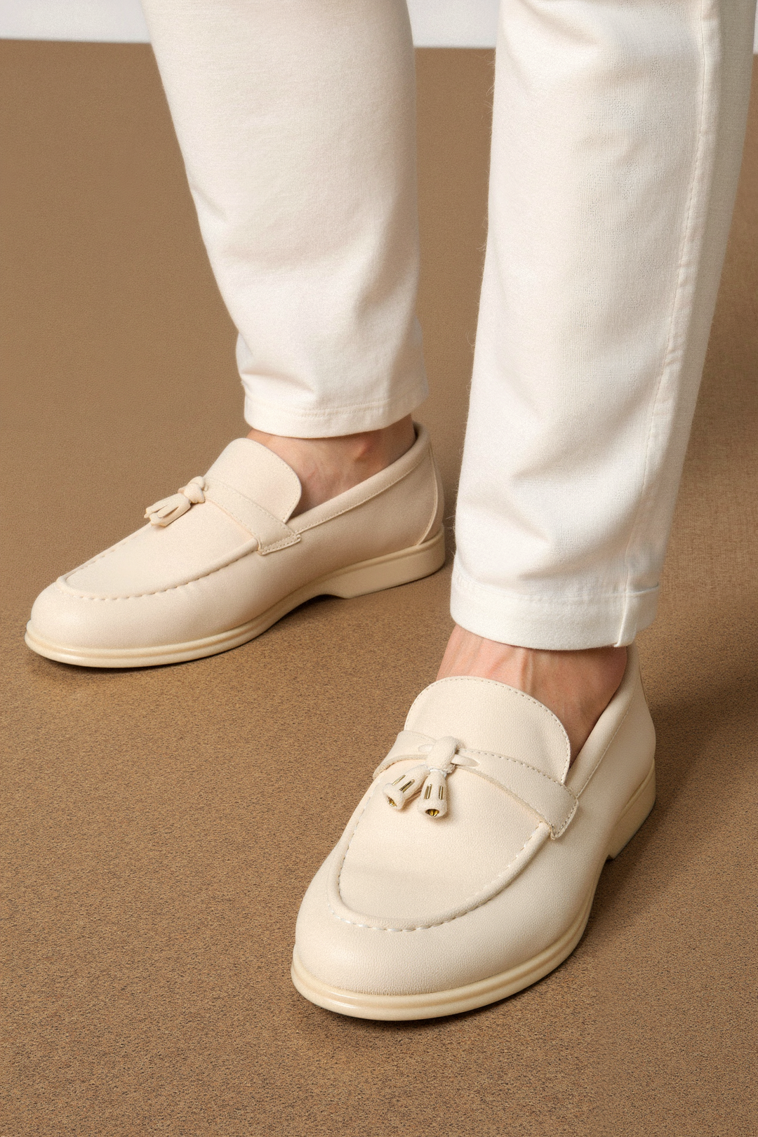 Beige Loafer met Kwasten – Elegant en Comfortabel