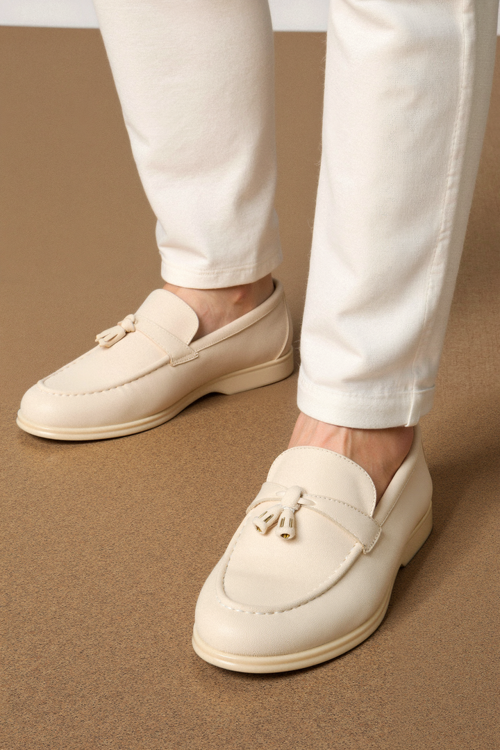 Beige Loafer met Kwasten – Elegant en Comfortabel